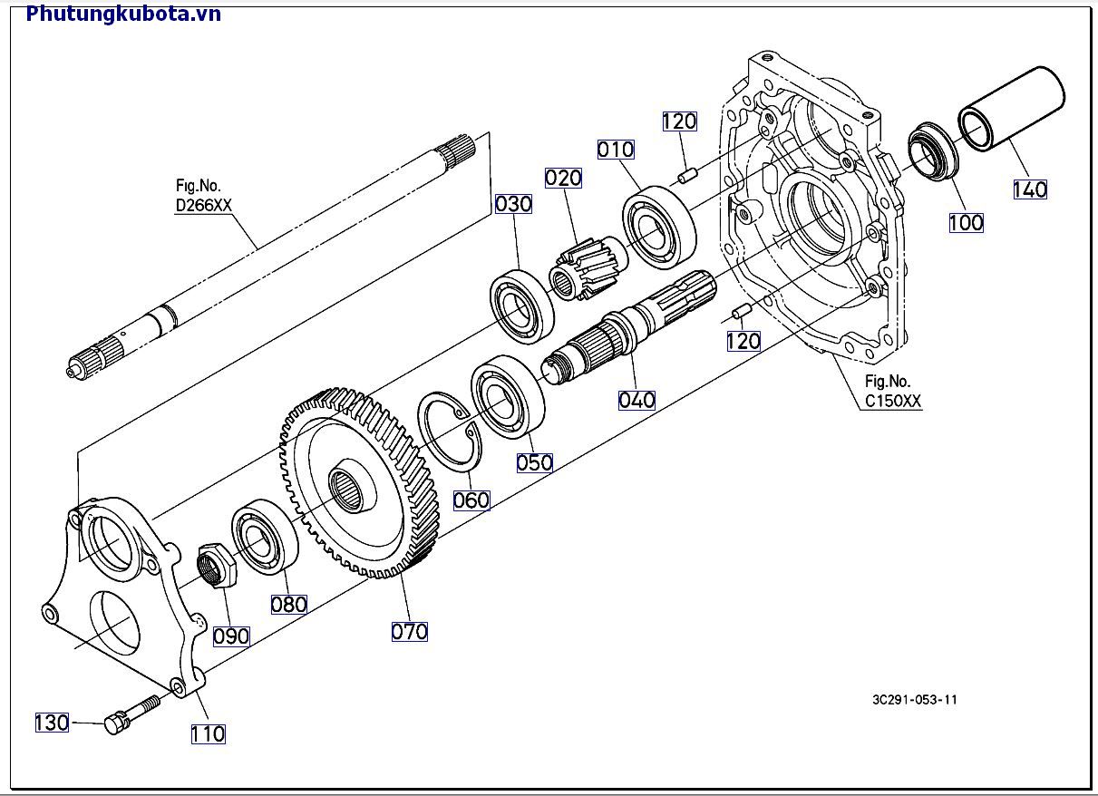 Trục PTO mới 10001 -.49999